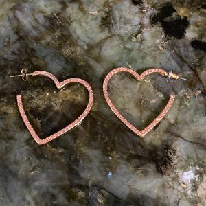 Juicy Couture  Sparkly Heat Shaped Earrings